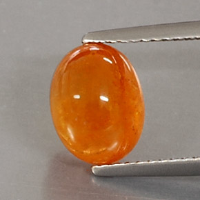 Granada espessartita laranja natural 3,98ct, transparente, transparente/translúcido