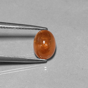 Granada espessartita laranja natural 2,37ct, transparente, transparente/translúcido