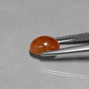 Granada espessartita laranja natural 2,37ct, transparente, transparente/translúcido