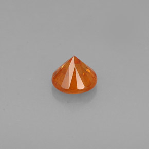 Granada espessartita laranja natural 0,42ct, corte redondo, VS-SI