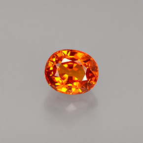 Granada espessartita laranja natural 1,21ct, corte oval, VS