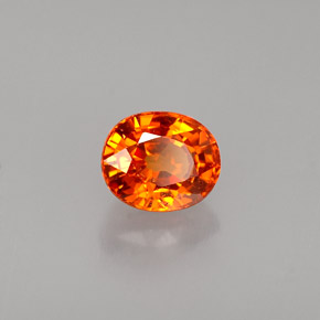 Granada espessartita laranja natural 1,21ct, corte oval, VS