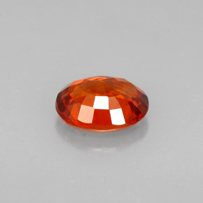 Granada espessartita laranja natural 1,29ct, corte oval, VVS-VS