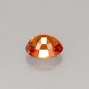 Granada espessartita laranja natural 1,43ct, corte oval, VVS-VS