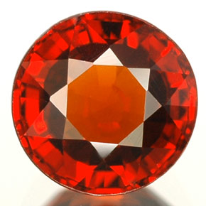 Granada espessartita laranja natural 1,63ct, corte redondo, VVS-VS