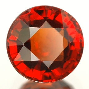 Granada espessartita laranja natural 1,63ct, corte redondo, VVS-VS