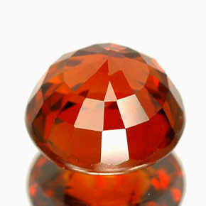 Granada espessartita laranja natural 1,63ct, corte redondo, VVS-VS