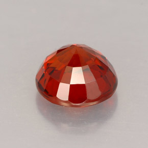Granada espessartita Laranja vermelha Natural 1.60ct, Corte Redondo, VVS-VS