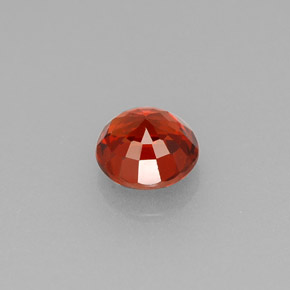 Granada espessartita laranja natural 0,80ct, corte redondo, VVS