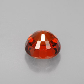 Granada espessartita laranja natural 0,96ct, corte redondo, VVS-VS