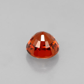 Granada espessartita laranja natural 0,85ct, corte redondo, VS
