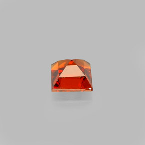 Granada espessartita laranja natural 0,53ct, quadrado, VVS