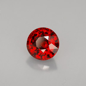Granada espessartita laranja natural 1,55ct, corte redondo, VVS-VS