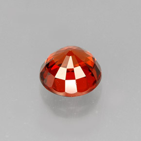 Granada espessartita laranja natural 1,43ct, corte redondo, VVS