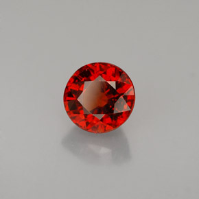 Granada espessartita laranja avermelhado Natural 1.40ct, Corte Redondo, VS