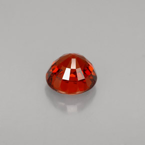 Granada espessartita laranja avermelhado Natural 1.40ct, Corte Redondo, VS