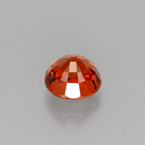 Granada espessartita laranja natural 1,12ct, corte redondo, VS