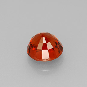 Granada espessartita laranja natural 1,34ct, corte redondo, VS