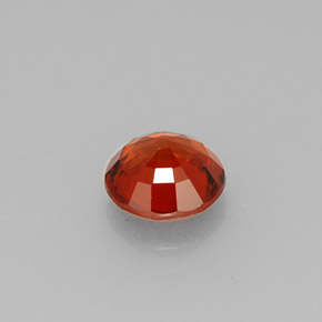 Granada espessartita laranja natural 0,83ct, corte redondo, VVS