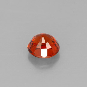 Granada espessartita laranja natural 0,88ct, corte redondo, VVS