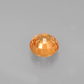Granada espessartita laranja natural 0,84ct, corte redondo, VS
