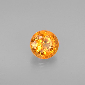 Granada espessartita laranja natural 0,63ct, corte redondo, VS-SI