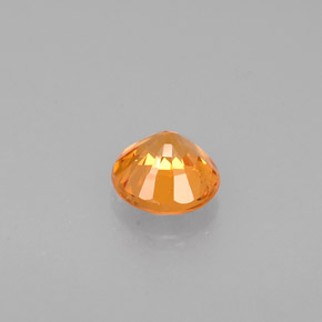 Granada espessartita laranja natural 0,63ct, corte redondo, VS-SI