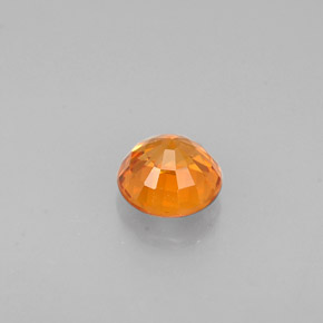 Granada espessartita laranja natural 0,63ct, corte redondo, VVS