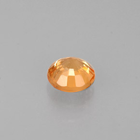 Granada espessartita laranja natural 0,58ct, corte redondo, VS