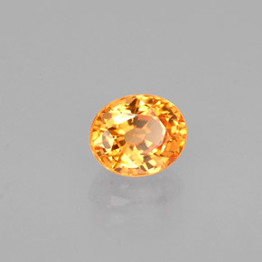 Granada espessartita Tangerina Natural 0.63ct, Corte Oval, VVS-VS