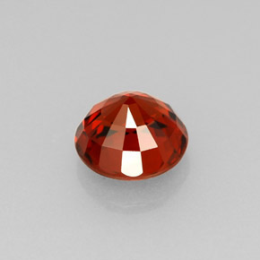 Granada espessartita laranja natural 1,26ct, corte redondo, VS