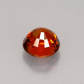 Granada espessartita laranja natural 1,16ct, corte redondo, VVS-VS