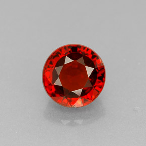 Granada espessartita laranja natural 0,95ct, corte redondo, VS