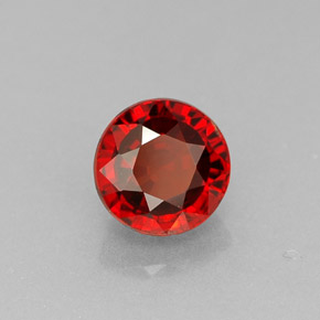Granada espessartita laranja natural 0,95ct, corte redondo, VS