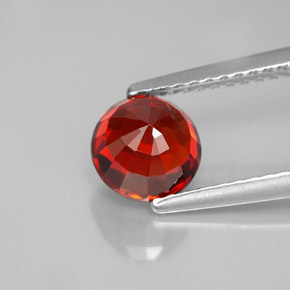 Granada espessartita laranja natural 1,69ct, corte redondo, VVS-VS