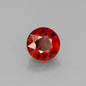 Granada espessartita laranja natural 1,20ct, corte redondo, VVS-VS