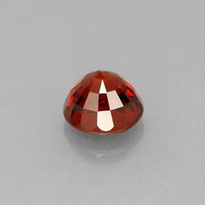 Granada espessartita laranja natural 1,20ct, corte redondo, VVS-VS
