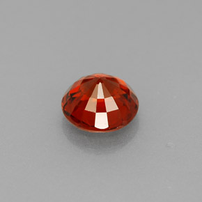 Granada espessartita laranja natural 0,98ct, corte redondo, VVS-VS