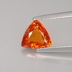 Granada espessartita laranja natural 1,25ct, trillion, VS-SI