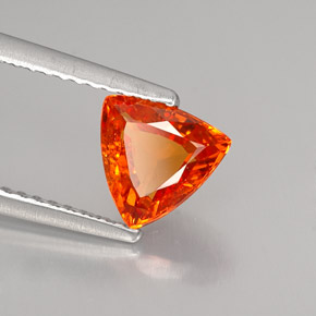Granada espessartita laranja natural 1,25ct, trillion, VS-SI