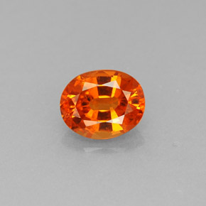 Granada espessartita laranja natural 0,94ct, corte oval, VS-SI
