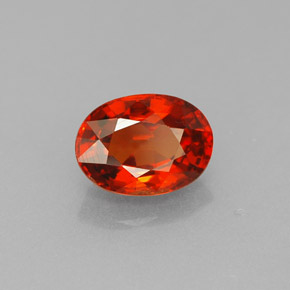 Granada espessartita Tangerina Natural 1.30ct, Corte Oval, VVS-VS