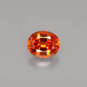 Granada espessartita Tangerina Natural 1.04ct, Corte Oval, VVS