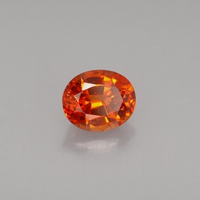 Granada espessartita Tangerina Natural 1.04ct, Corte Oval, VVS