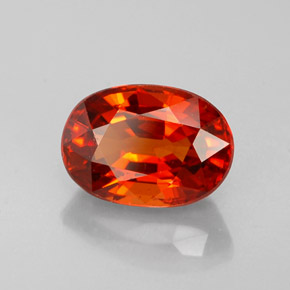Granada espessartita laranja natural 1,70ct, corte oval, VS