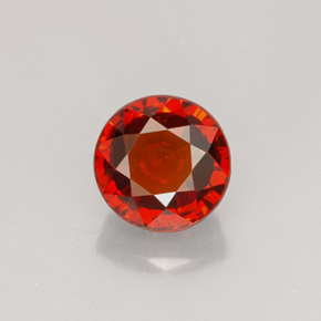 Granada espessartita laranja natural 1,47ct, corte redondo, VVS-VS