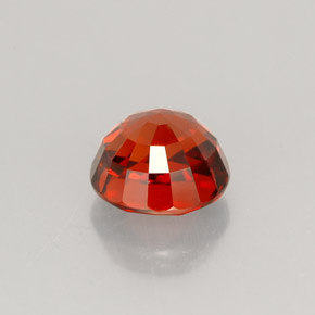 Granada espessartita laranja natural 1,47ct, corte redondo, VVS-VS