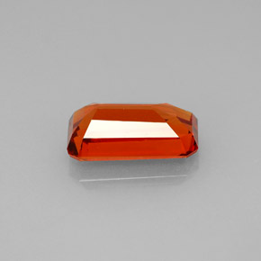 Granada espessartita laranja natural 2,38ct, corte esmeralda, VS