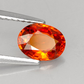 Granada espessartita laranja natural 1,05ct, corte oval, VS