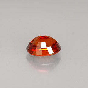 Granada espessartita Laranja vermelha Natural 1.29ct, Corte Oval, VVS-VS